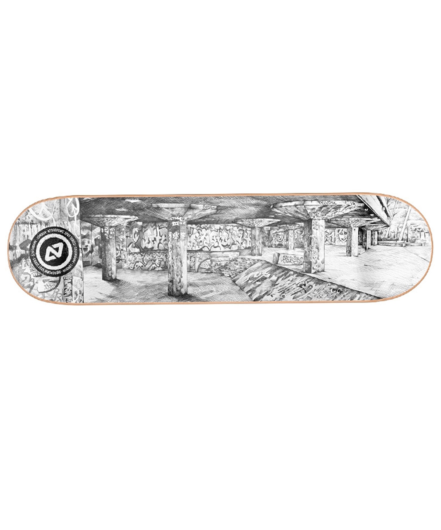 hydroponic-southbank-tabla de skate-8"-cóncavo-alto-7 capas de arce canadiense- con epoxy