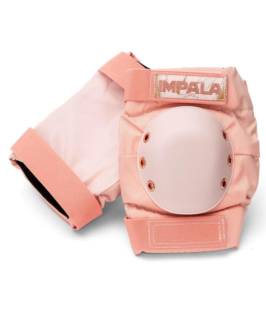 impala-set de protecciones-color rosa teja-valido para-para skate-patín en línea.-para rodillas y codos