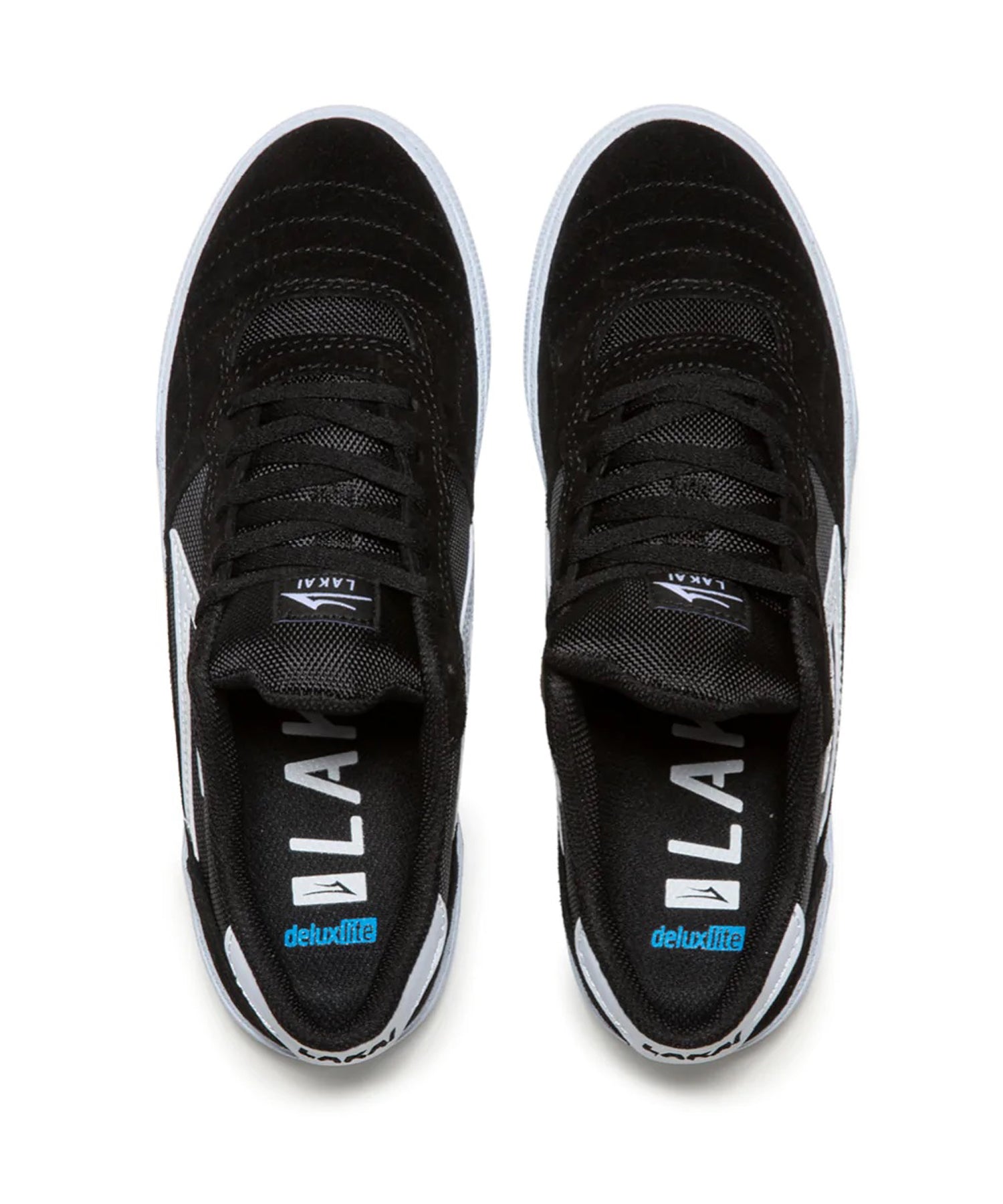 lakai-zapatillas-cambridge-black-estupenda zapatilla de la mítica marca lakai-zapato de skate duradero-puntera de una sola pieza-suela de goma blanca.