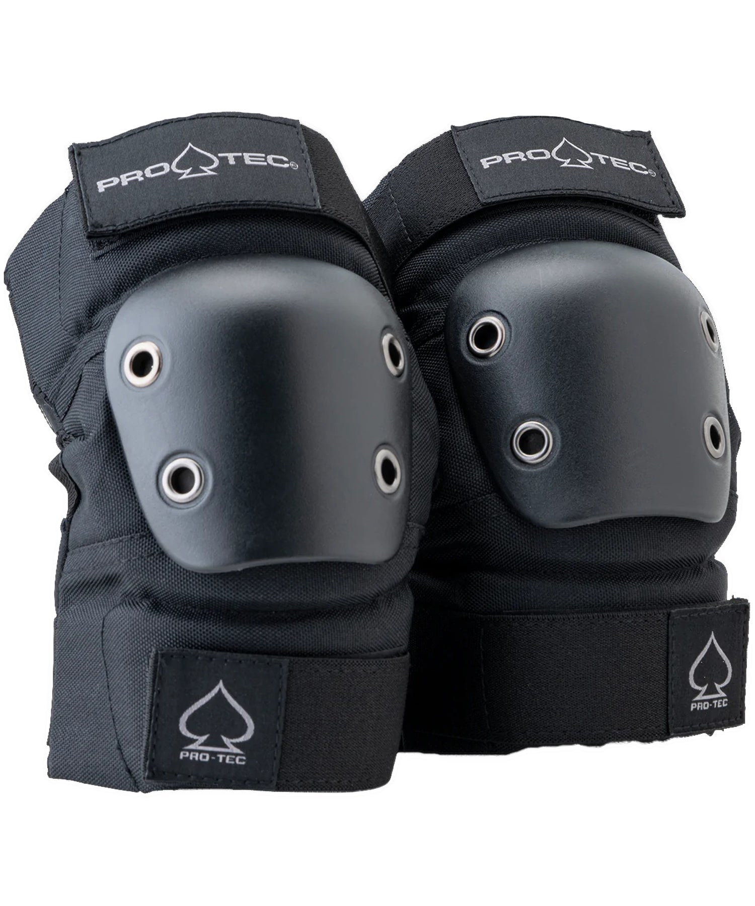 pro-tec-jr-street-gesr-3-pack-open-back-protecciones de color negro para niños-tus-rodillas-codos y muñecas estaran protegidas contra golpes y abrasiones.