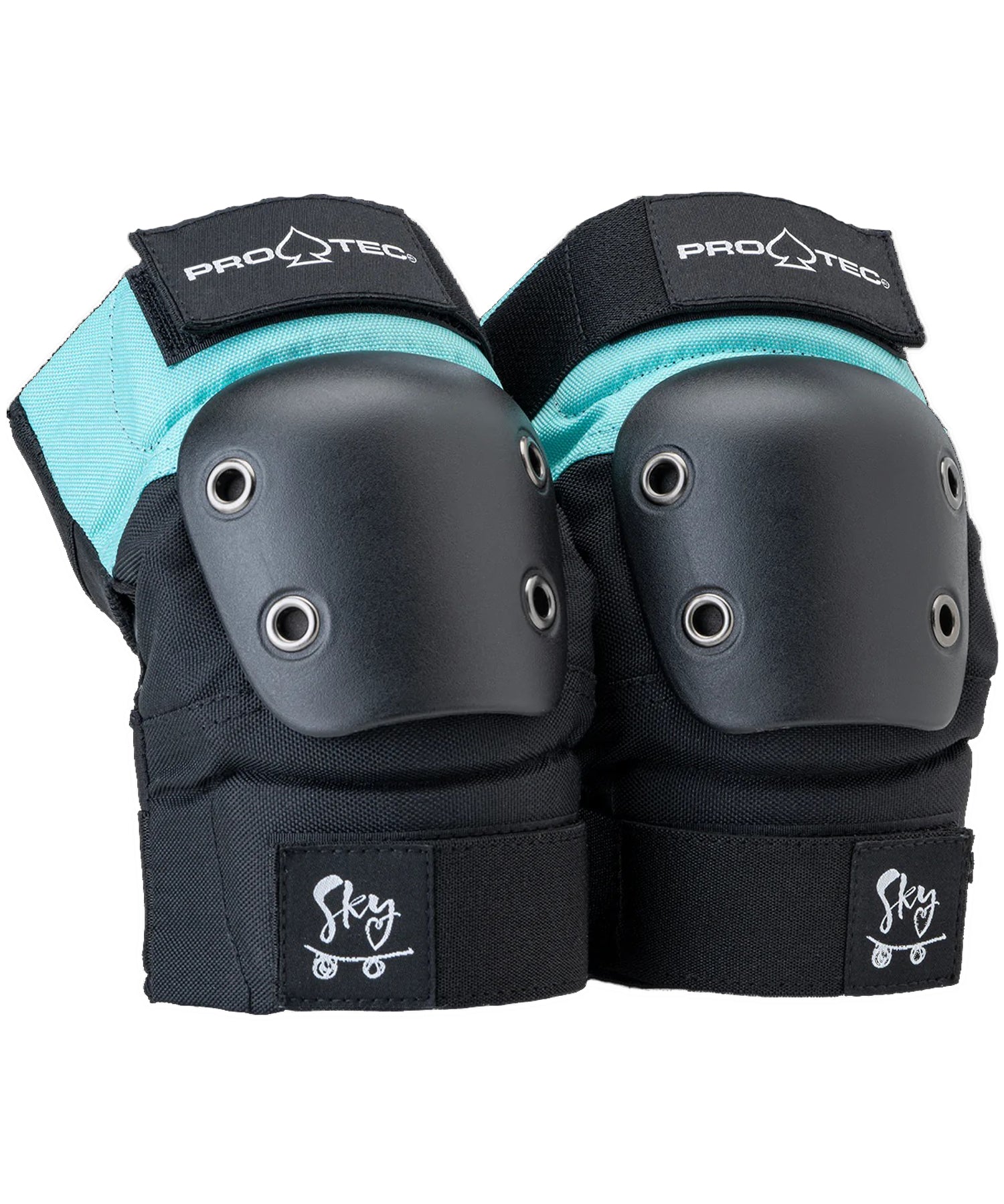 pro-tec-jr-street-gesr-3-pack-open-back-protecciones de color azul para niños-tus-rodillas-codos y muñecas estaran protegidas cotnra golpes y abrasiones.