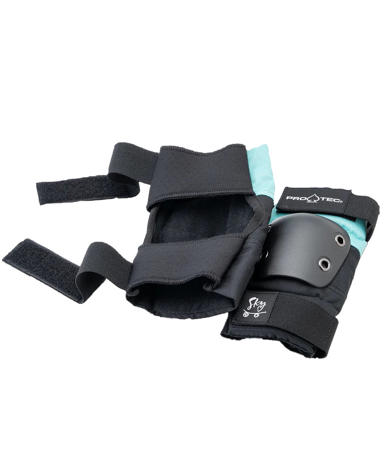 pro-tec-jr-street-gesr-3-pack-open-back-protecciones de color azul para niños-tus-rodillas-codos y muñecas estaran protegidas contra golpes y abrasiones.