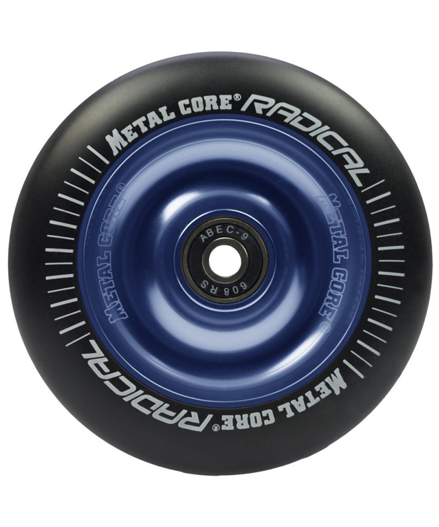 rueda-scooter-metal-core-radical-goma-negra-núcleo-azul-para street-o-park-elegantes-y-resistentes