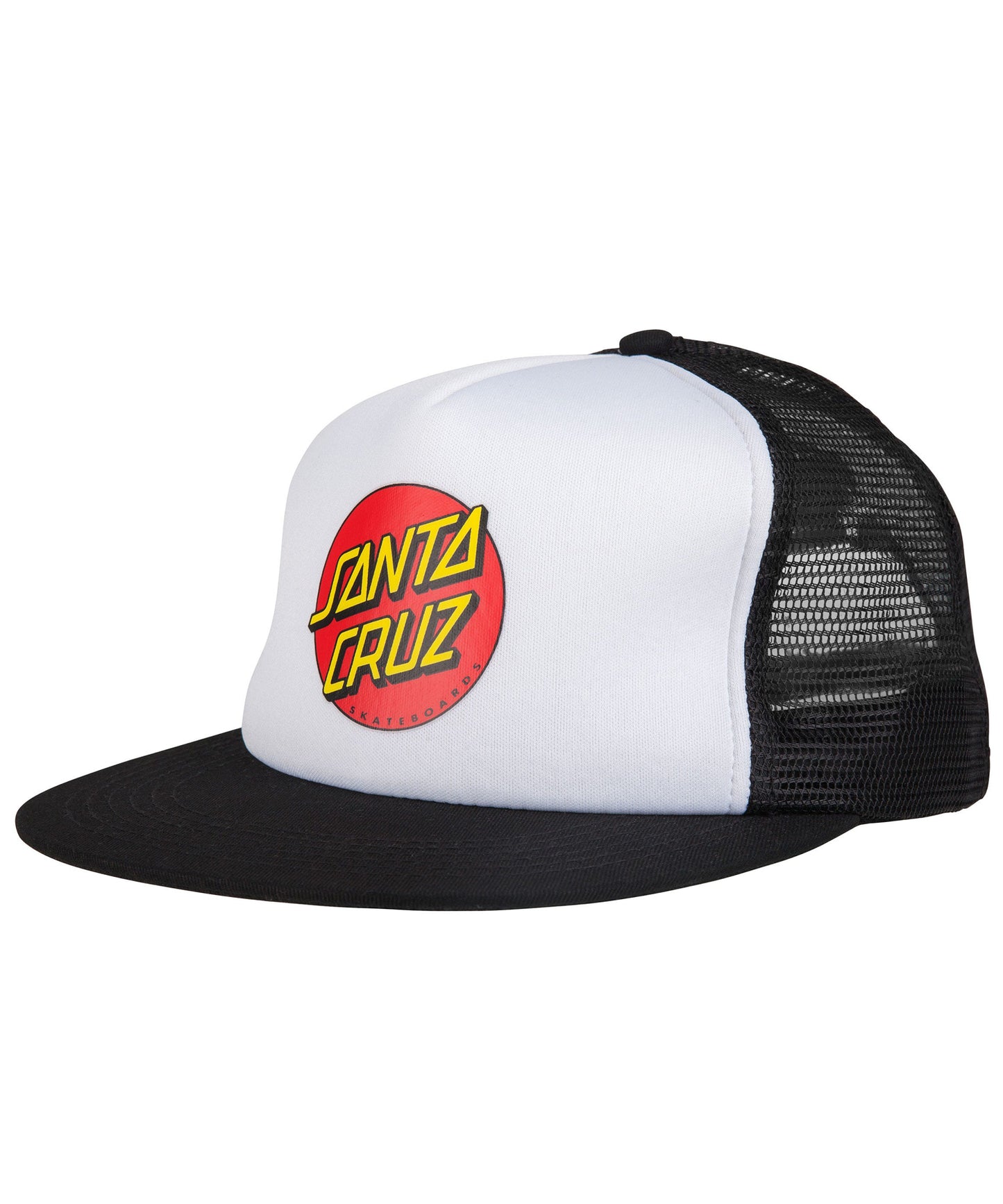 santa cruz-gorra-classic dot-white-color blanco-algodon y rejilla-y logo clasico santa cruz