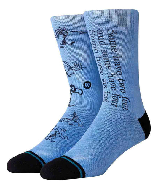 stance-calcetines-some have to-calcetín clásico a 7 pulgadas por encima del tobillo-Soporte de arco elástico-color azul