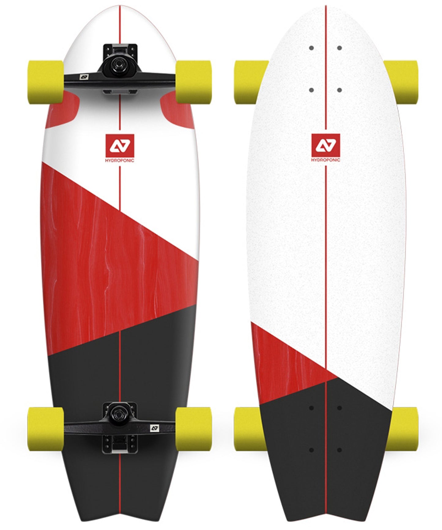 fish-315-vortex-black-red-para surfear por cualquier calle como si estuvieras en el mar-ejes 160 mm-ruedas buddah wheels.