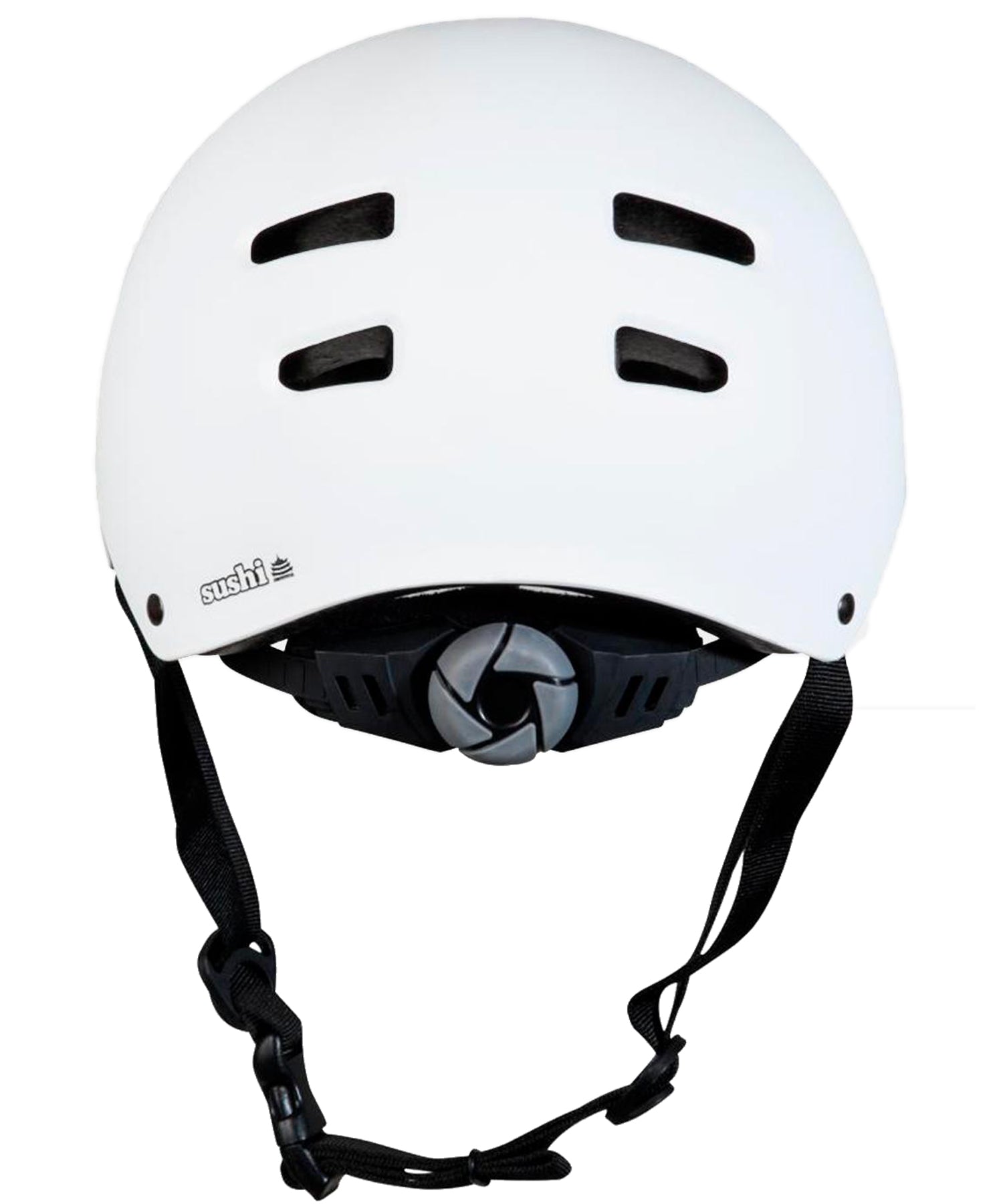 sushi-casco-protector-multi sport-de color blanco-regulable-Carcasa de ABS moldeada por inyección de alta densidad.