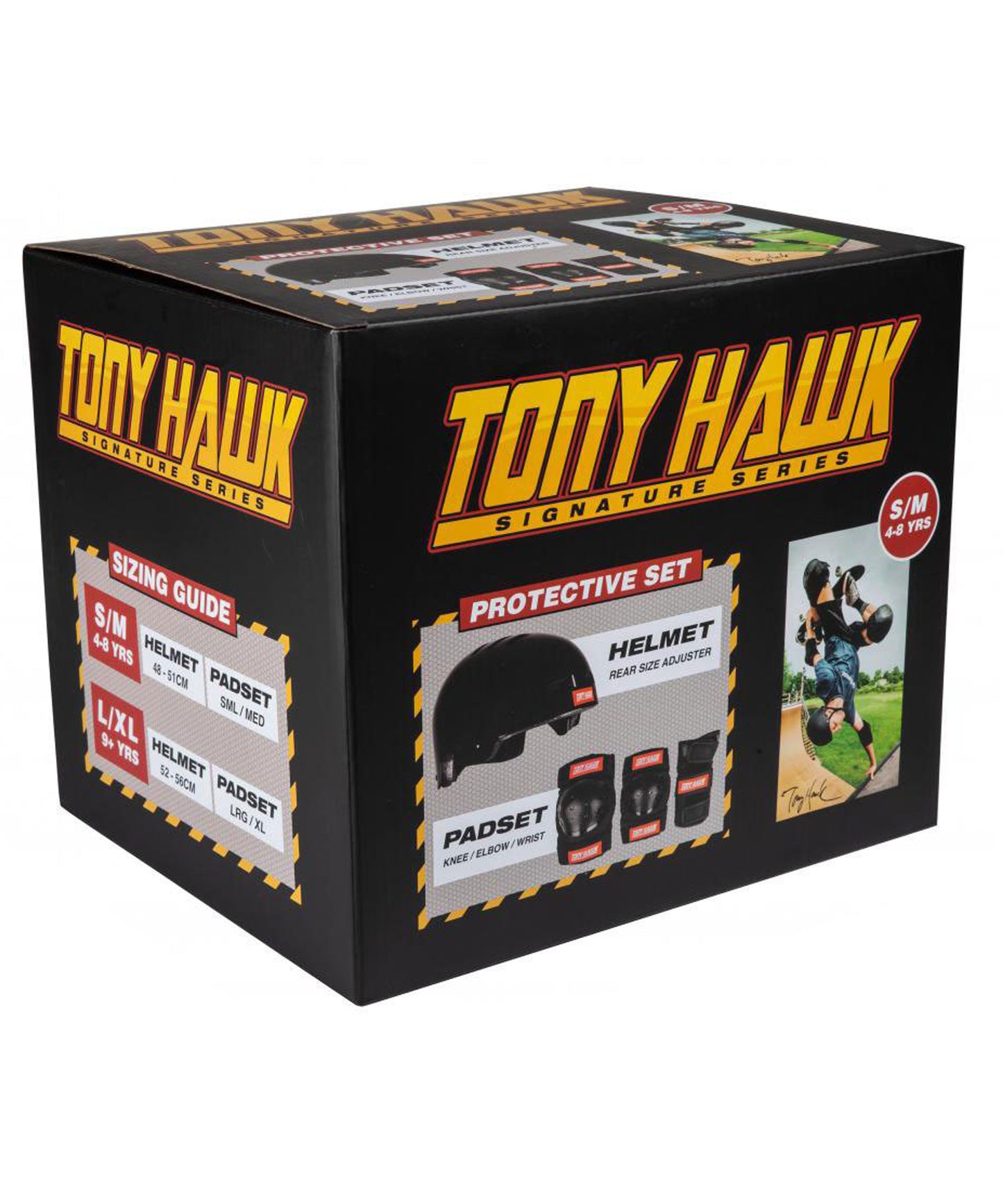 tony-hawk-set-de-protección-juvenil-protección-completa-casco-coderas, rodilleras y muñequeras-Nylon resistente y duradero-garantía tony hawk.