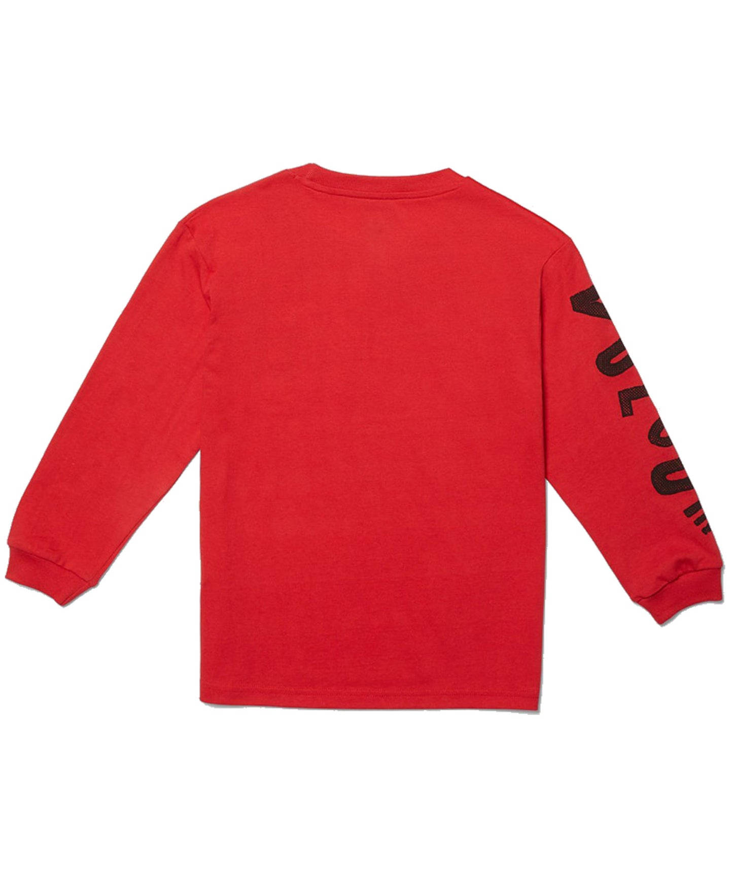 volcom-camiseta-sick-red-Camiseta de manga larga para niños-cuello redondo corte clásico-algodón orgánico-serigrafiado Triple Stone-100%algodón