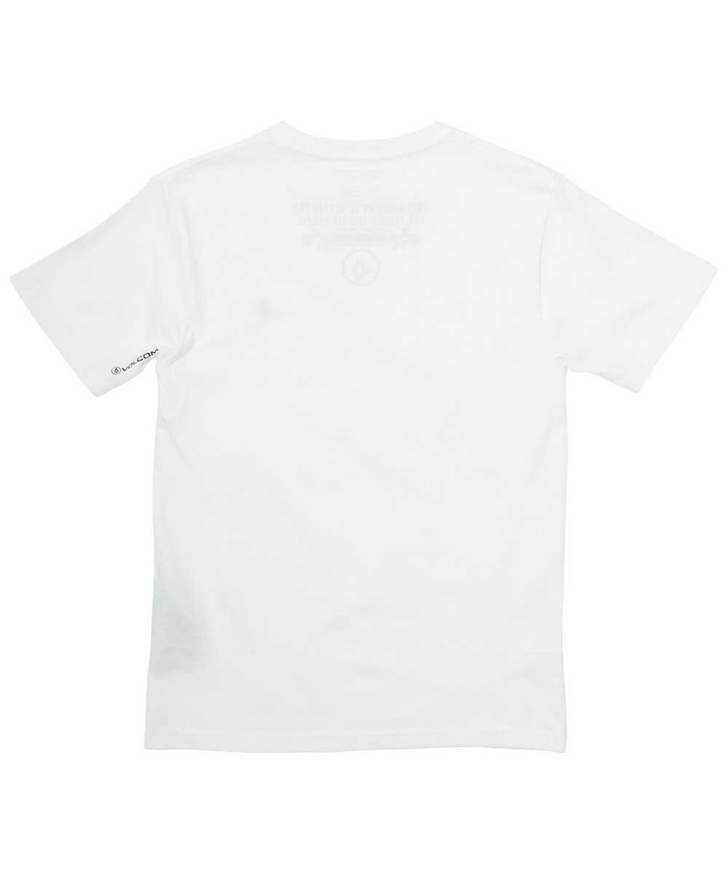volcom-volcom-youth-camiseta-circle stone-white-camiseta para niño/a-color blanco-cuello redondo-algodón orgánico-serigrafia volcom en todo el pecho.